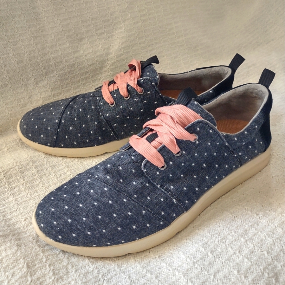 Tom's Del Rey Polka Dot Lace Up Sneakers